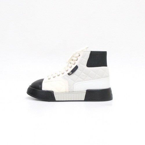 Chanel goat fabric high top - chanel,