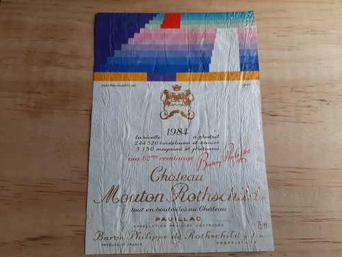 étiquette vin chateau - , mouton