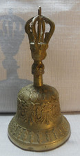 Antique Bouddhiste Tibétain Temple Cloche Dorjee Chant Bol Méditation Vajra Gong