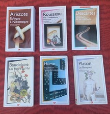 Lot 6 livres poche Flammarion Collection GF philo littérature Classique