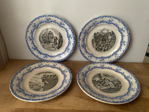 Anciennes assiettes jeanne - assiettes,