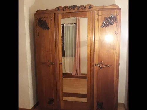 Armoire glace noyer - a,