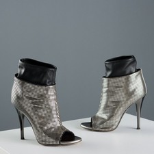 Bottines Giuseppe Zanotti Cuir Argenté Second Hand N. 35 Originales