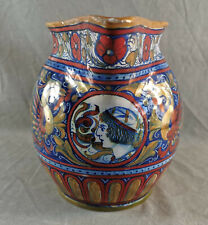 MAGNIFIQUE PICHET EN FAIENCE ITALIENNE ITALIE GUALDO TADINO 