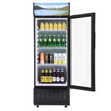 Réfrigerateur À Boissons Frigo Vitrine Commercial 195 L 0-10 ℃ 3 Étagères