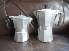 x2 ancienne cafetière italienne en aluminium A RESTAURER /NETTOYER vintage 60 70