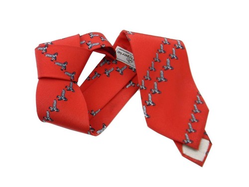 Cravate rouge crep soie - crep, de