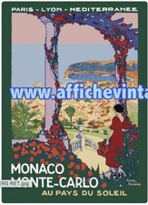 affiche poster  monaco monte