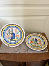 Ancien 2 Assiettes Faïence