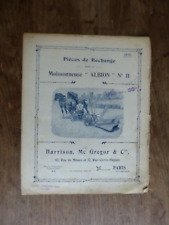 prospectus catalogue agricole : pièces moissonneuse  ALBION n° 11 de 1910