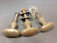 Lot de 3 anciennes poignées de porte en métal pour cave garage atelier meuble