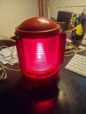 Lampe/fanal de marine/bateau  en métal peinte en rouge- FFF