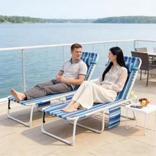 2-Piece Folding Chaise Lounge