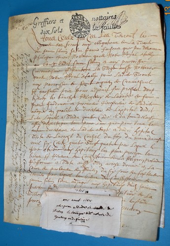 Parchemin 1685 - parchemin, de