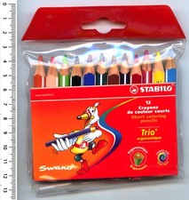 12 CRAYONS de COULEURS courts - Marque Stabilo - Neuf