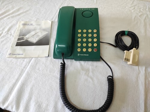 Ancien téléphone vert - téléphone, amarys