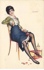 Illustrateur - Léo Fontan - La Cage est Ouverte - Femme en bas assise sur une