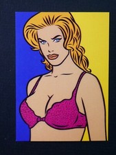 14 Walter Minus French vintage collectors Pin-up card 1996, Anne, Pop Art 1/1000