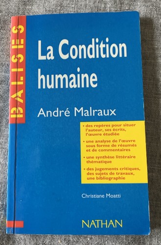 Livre condition humaine - condition,