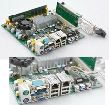 Carte Mère Jetway 7F4K1G5DS-LF Mini-Itx 17x17cm 1500MHZ 2xRS232 2xLAN Risercard