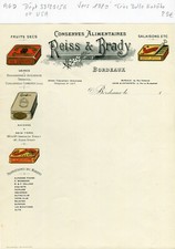Dépt 33/29/56 & USA- Bordeaux 56 Rue Vergniaud - T Belle Entête Conserverie 1920