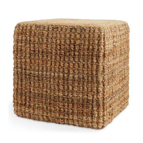 Seagrass pouf ottoman - seagrass,