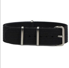 22MM  BRACELET NYLON NATO POUR MONTRE NEUF aussi pour Seiko, Citizen.. 1 ⚫️ 