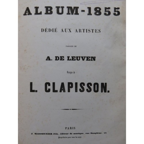 Clapisson louis album chant - clapisson,