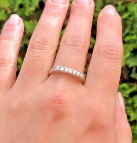 Bague alliance demi éternité - bague, demi-éternité