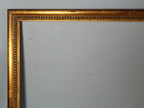 Cadre ancien perlé feuillure