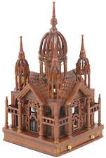 Maison de Poupées Orné Noyer Victorien Multi Cage pour Oiseau Avec JBM Miniature