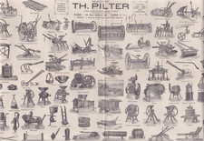 NEVERS & PARIS X° (58) MACHINES & MATERIELS AGRICOLES "PILTER" Affiche A3 en1925