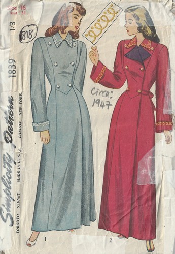 Patron couture vintage 1947 - vintage,