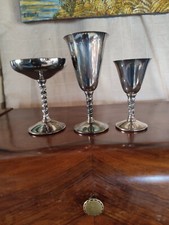 Verres métal plaqué argent