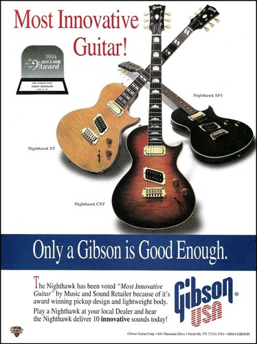 1994 gibson nighthawk series - gibson,