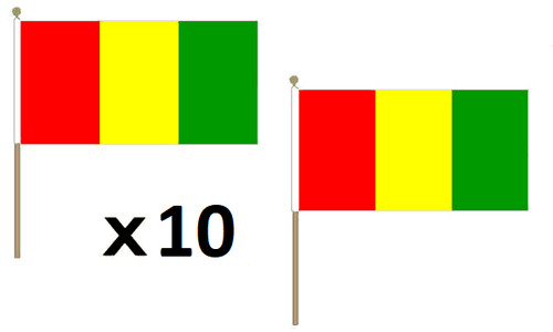 Drapeau guiní 45x30cm hampe - drapeau,