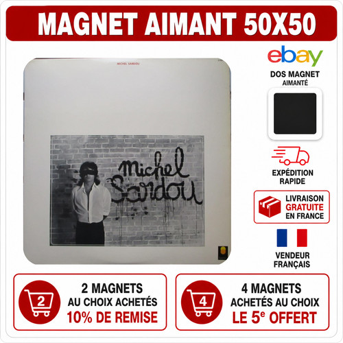 Magnet michel sardou v10 5x5 - magnet,