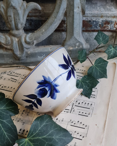 Ancien petit bol - bleu, grand