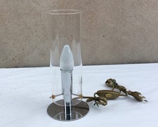 LAMPE A POSER - CHROME - CHEVET - BUREAU - ABAT JOUR - ANCIEN - VINTAGE