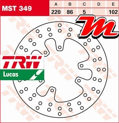 Disque frein arrière trw - disque,