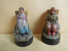 Couple Pecheurs en Terre Cuite