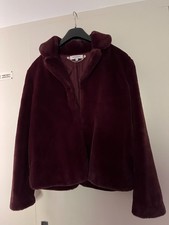 Manteau femme court fourrure bordeaux T36