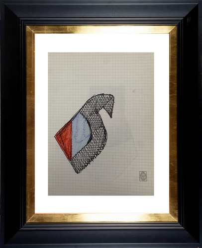 Dessin original recto verso - dessin, recto/verso
