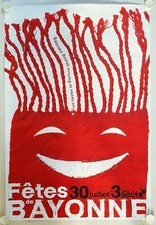 Affiche FÊTES DE BAYONNE Hestas de Baiona - Baionako Bestak 2008 ETCHEVERRY