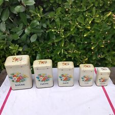 Boîtes Anciennes à épices en Tôle émaillée 1920/1930