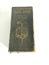 ANCIEN TIRE BOUCHON ZIGZAG BOITE D'ORIGINE ÉTAT MOYEN 20EME SIÈCLE