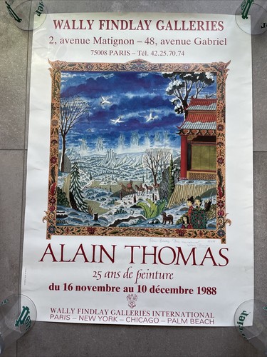 Affiche ancienne alain thomas - ancienne,