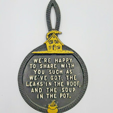 Vtg cast wall hanging - cast,