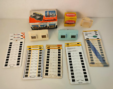 Lestrade lot de 2 stereoscopes Blanc et bleu + 17 vues + visiorex diapositive