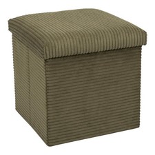 Pouf Coffre Pliable Côtelé